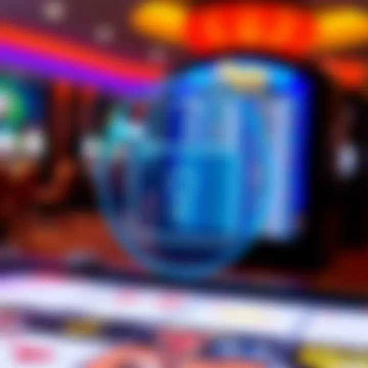 Secure digital lock symbol over a casino background representing safety and regulatory compliance