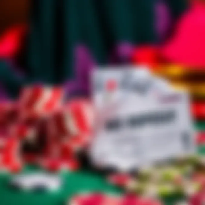 Graphic showing casino chips and cards alongside a no deposit bonus voucher