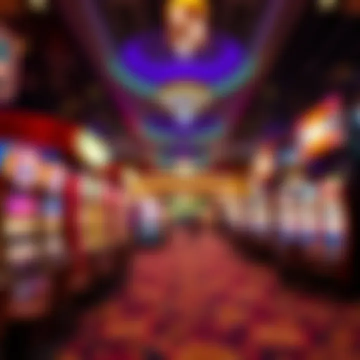 Gaming floor with modern slot machines and vibrant lighting inside the NSW national casino