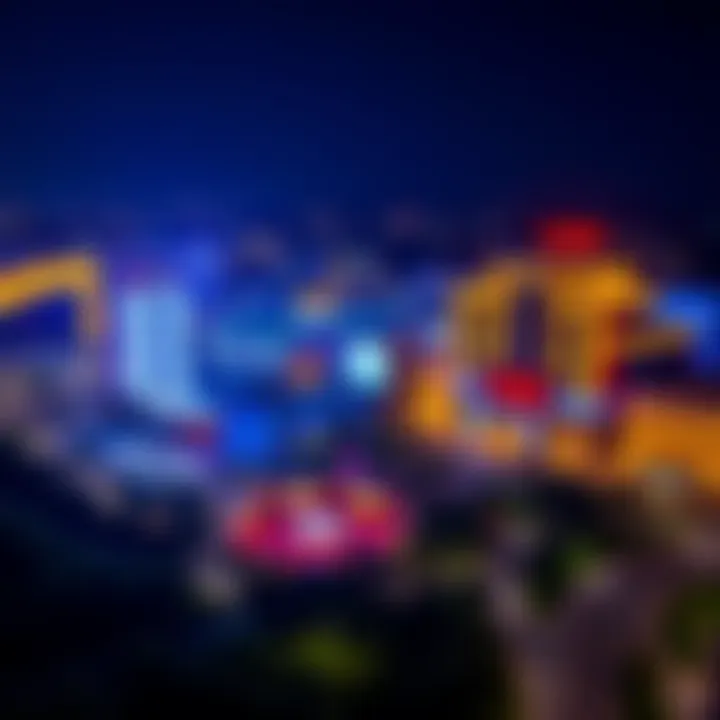 Modern casino complex in New South Wales with surrounding real estate developments