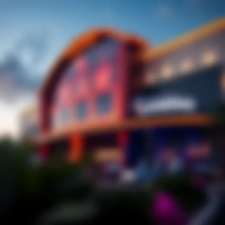 Exterior view of a Penn National Gaming flagship casino with modern architecture