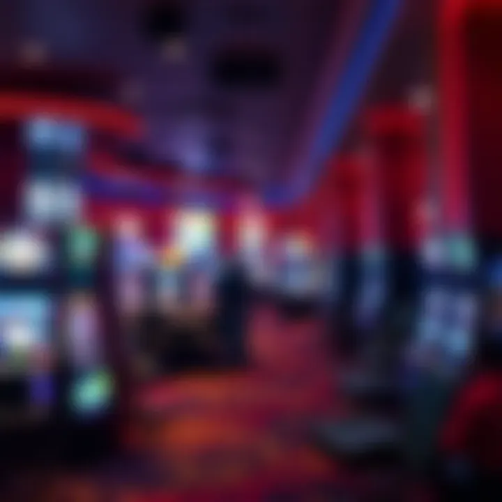 Gaming Floor Inside Penn National Hollywood Casino Interior gaming floor of Penn National Hollywood Casino featuring slot machines and gaming tables with ambient lighting