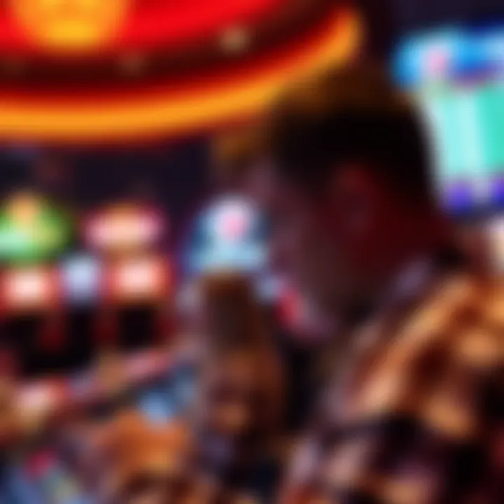 Close-up of a person placing a sports bet using a mobile app at Hollywood Casino