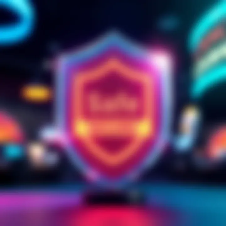 Secure digital shield symbolizing safe and regulated online casino environment in Australia