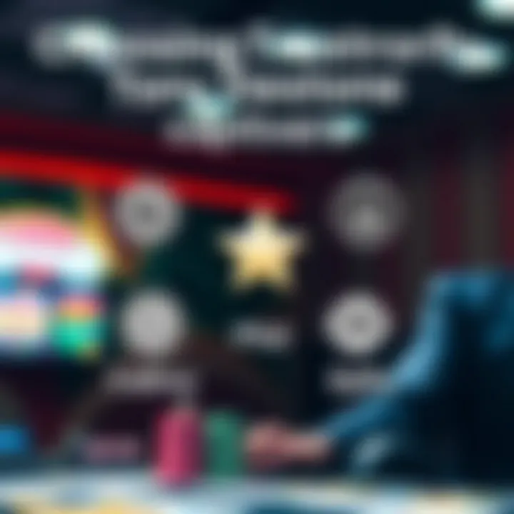 Graphic showing trusted casino selection with safety badges and deposit code icons