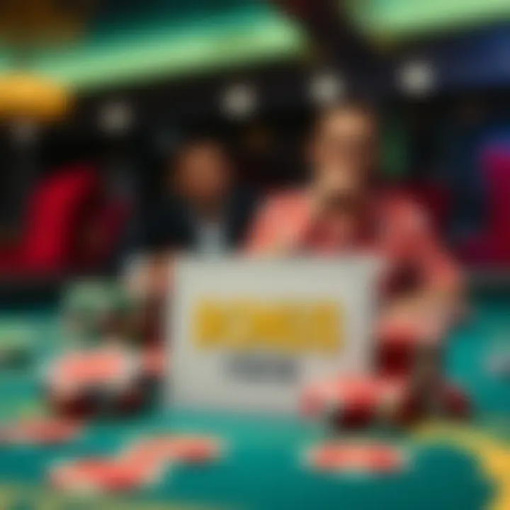 Colorful casino chips and bonus code card on a gaming table