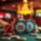 Digital tokens representing free chips in an online casino environment