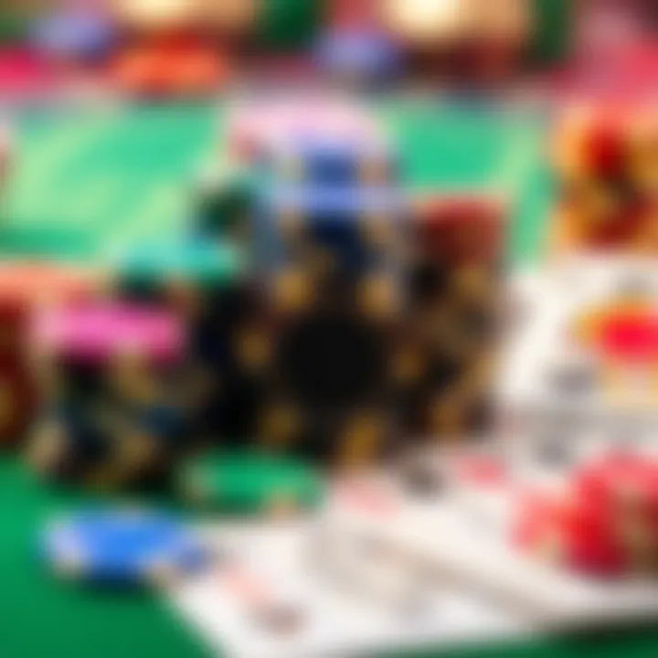 Popular Casino Games in Australia Colorful poker chips and casino cards representing popular national casino games in Australia