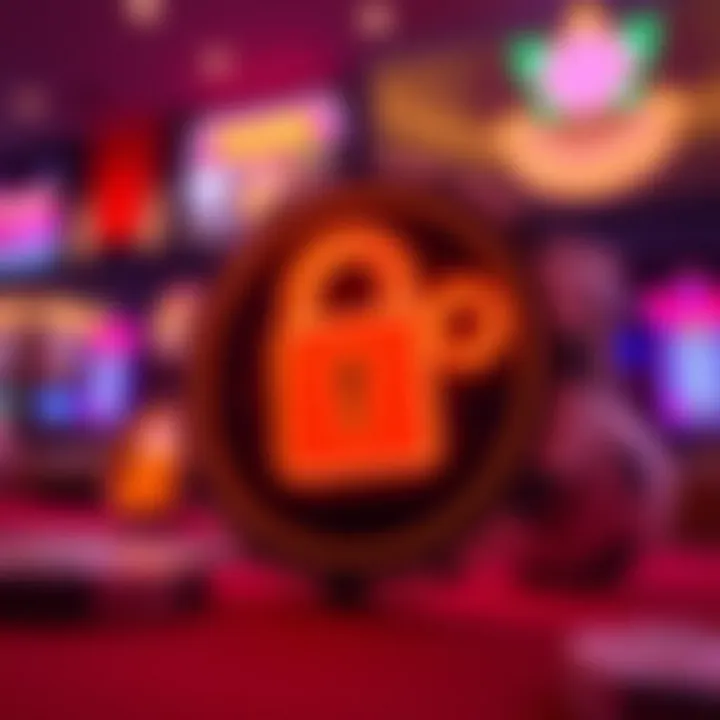 Illustration of a glowing casino chip with a key symbol representing unlocking free bonuses