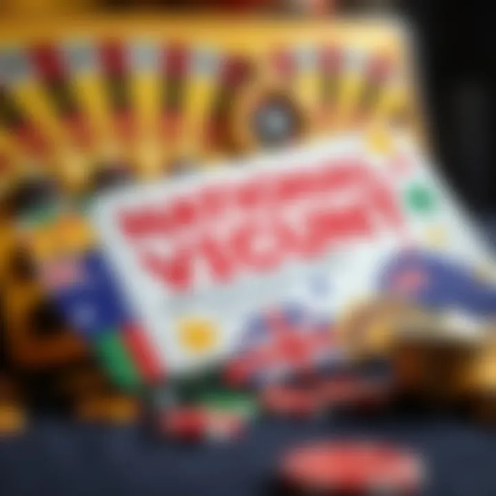 Close-up of a colorful discount voucher with casino-themed icons and Australian flag elements