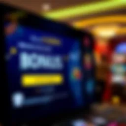 Graphic depicting a digital casino welcome screen with bonus code entry field