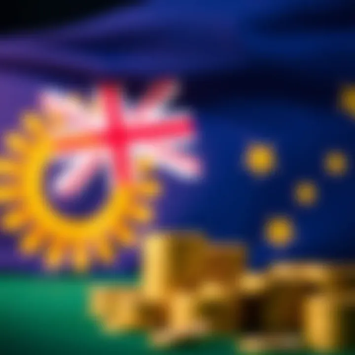 Detailed overview of national casino no deposit bonuses with Australian flag background