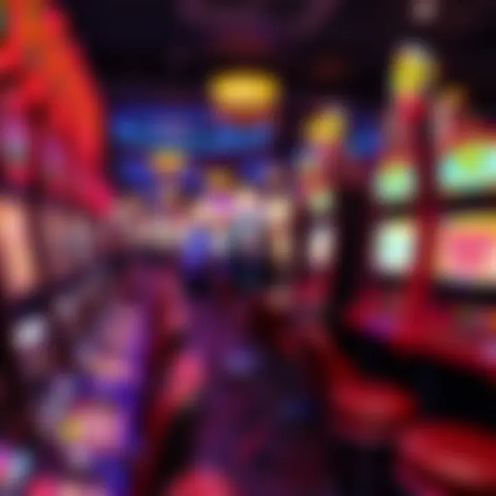 Visual representation of a casino floor with slot machines and tables highlighting the impact of gambling policies