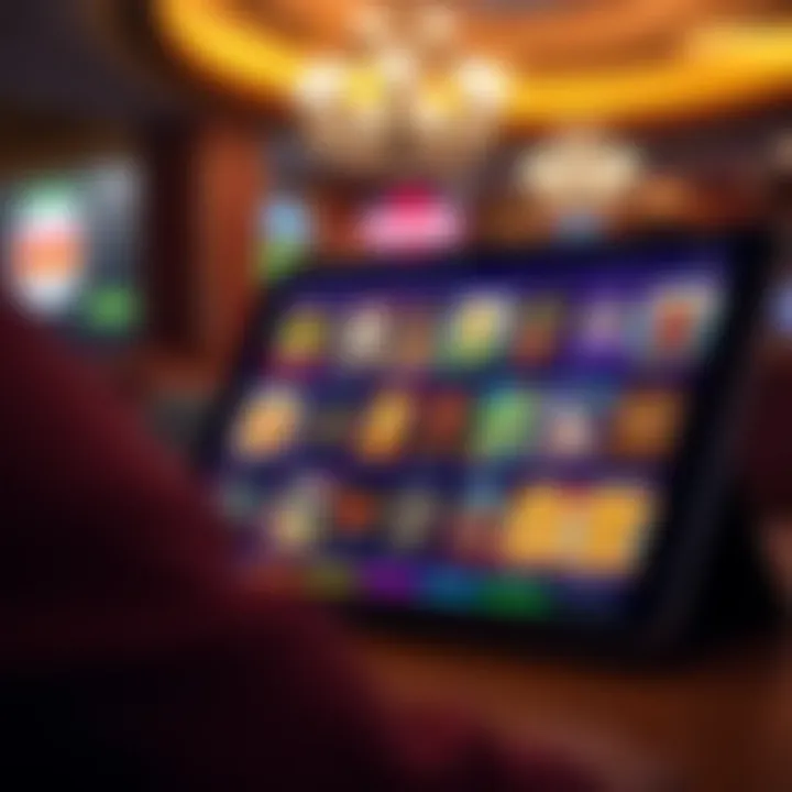 Diverse Online Pokies Selection at National Casino Diverse selection of online casino pokies games displayed on a digital device