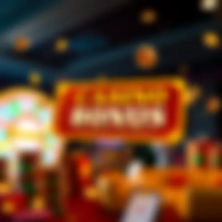 Illustration of a digital coupon with casino icons and sparkles indicating a bonus offer