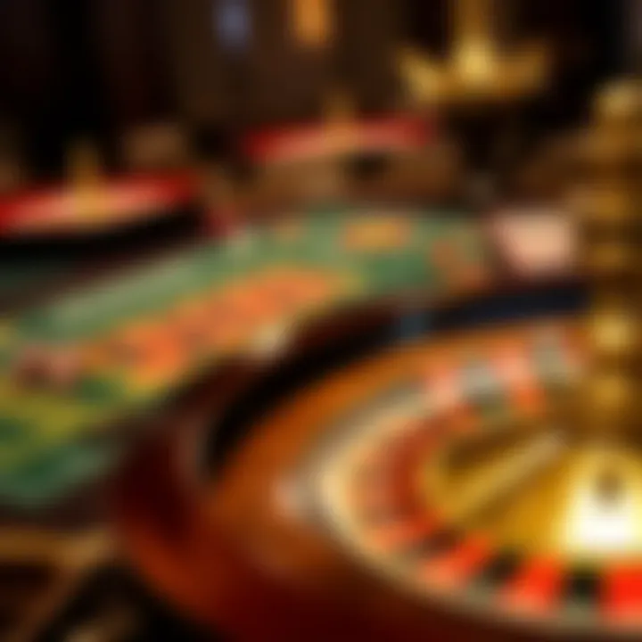 Classic roulette wheel and betting layout showcasing traditional casino game setup