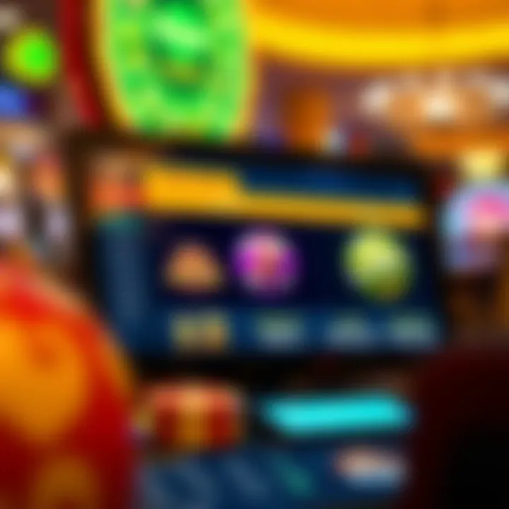 Different Types of National Casino Sign Up Bonuses Illustration showing various types of casino bonuses like free spins and deposit matches on a digital screen