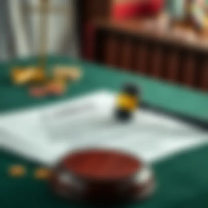 Gambling Regulation and Legal Framework in Norway Illustration of legal documents and a gavel representing gambling regulation in Norway