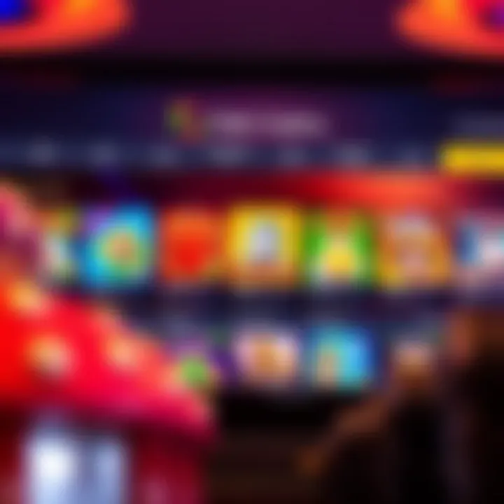 Australian online casino interface displaying various game options and user account details