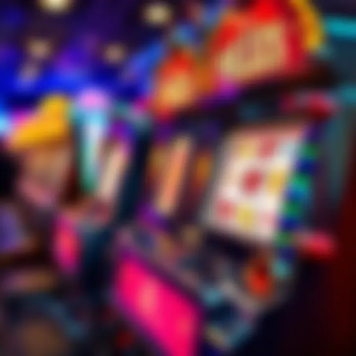 Classic pokies machine with colorful symbols and spinning reels