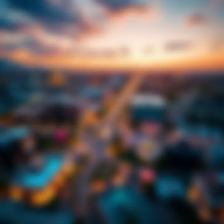 Overview of Residential and Commercial Properties in Casino by PRD National Real Estate Aerial view of residential and commercial properties in Casino showcasing diverse real estate options