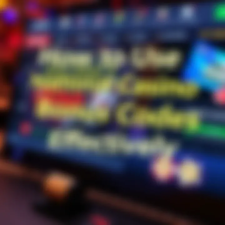 Visual representation of using bonus codes on a casino website with emphasis on key terms and eligibility