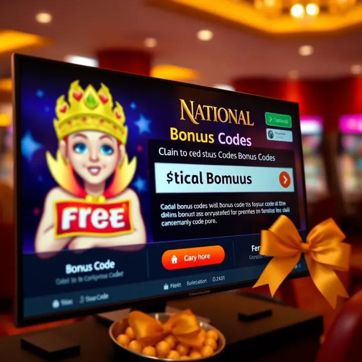 How to Claim and Redeem Bonus Codes at National Casino Digital interface showing bonus code entry and successful redemption notification on casino platform
