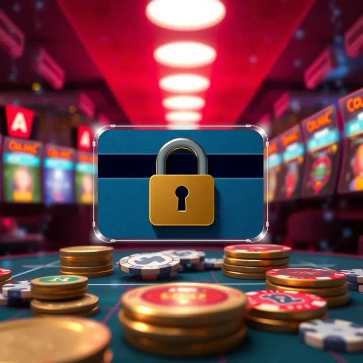 Secure online payment icons including credit cards and digital wallets over a safe network background