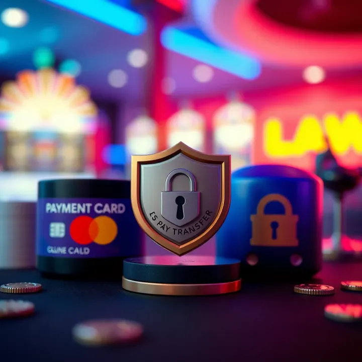 Trusted and Secure Payment Methods for Online Pokies Secure payment options icons including credit card, e-wallet, and bank transfer on a vibrant background