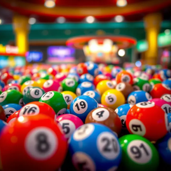 Variety of Lottery Balls in Irish National Lottery Casino Colorful assortment of lottery balls representing various game options