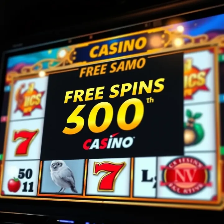 Slot machine interface displaying free spins bonus activation on a casino website
