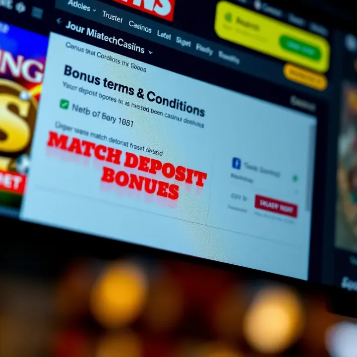 Visual representation of bonus terms and conditions highlighted on a casino website screen