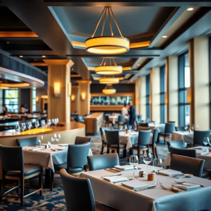 Dining Experience at MGM Casino National Harbor Elegant dining area showcasing diverse culinary offerings and modern decor