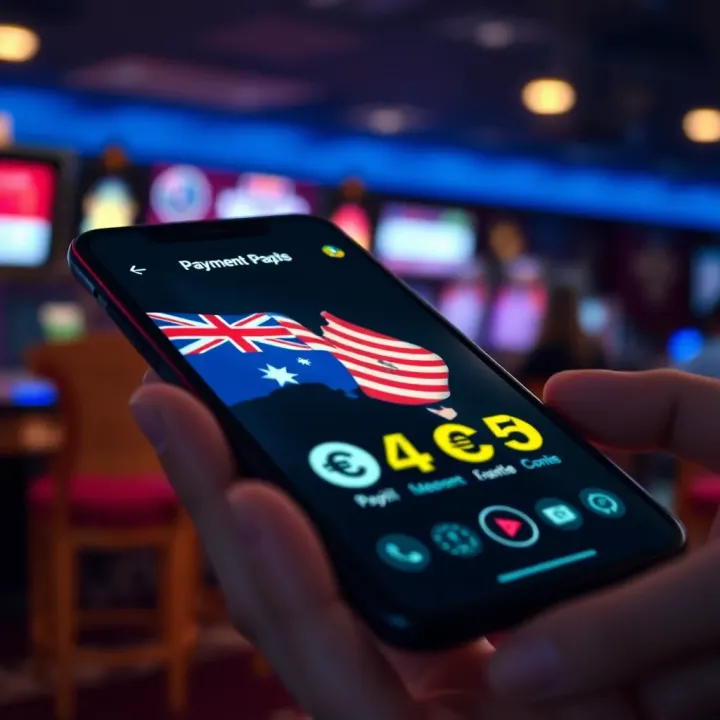 Secure digital payment methods displayed on a smartphone screen with Australian currency symbols