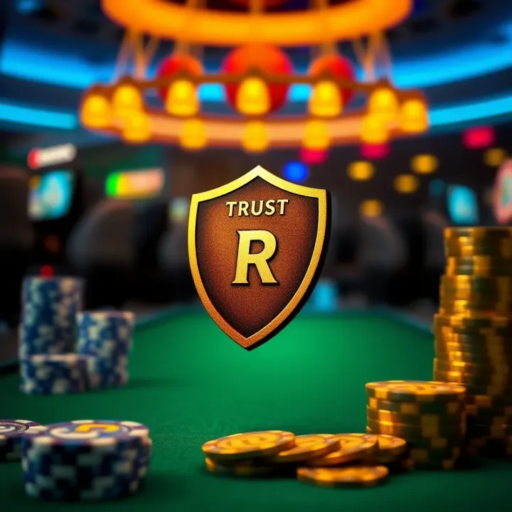 A secure shield symbol representing trust and regulation in online casinos