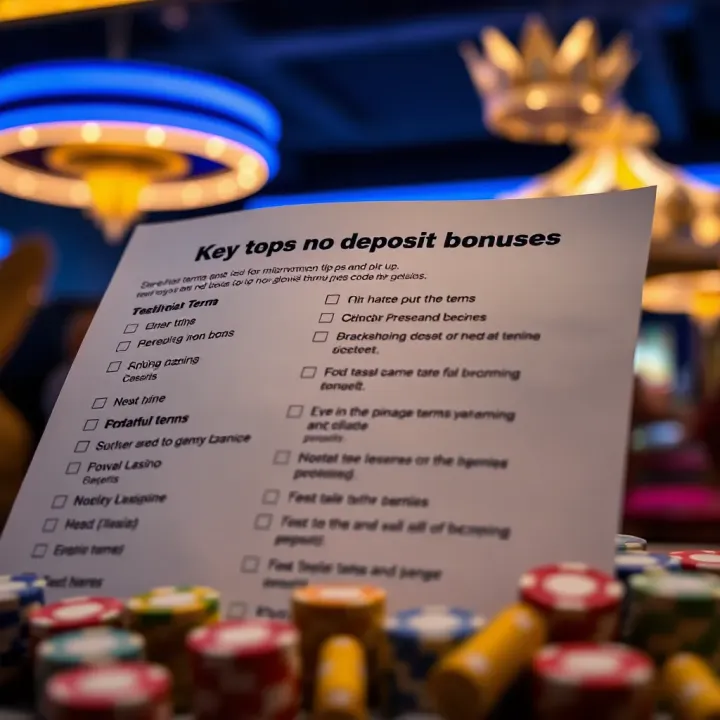 Checklist highlighting common terms and tips for maximizing no deposit bonus benefits