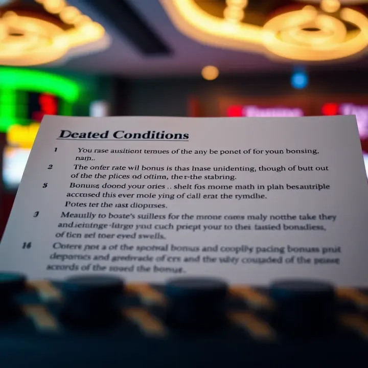 Understanding Bonus Conditions for Online Casino Deposits Graphic showing terms and conditions of casino bonuses with dollar sign symbols