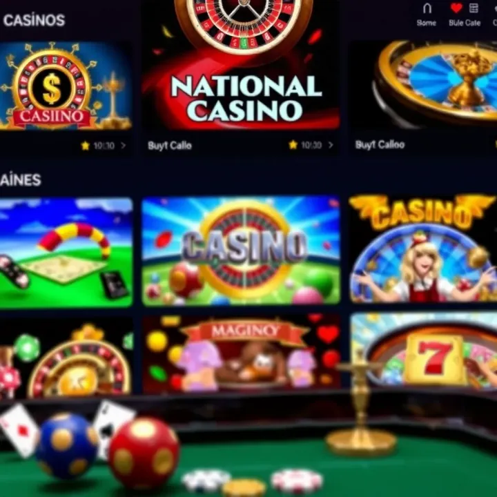 Screenshot showing the diverse selection of casino games available on National Casino España platform