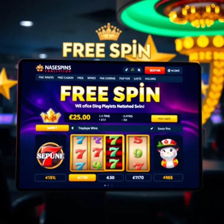 A vibrant online casino interface showcasing free spin bonuses available for Australian players