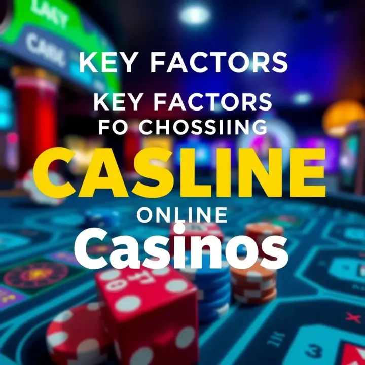 Graphic depicting key factors to consider when choosing reliable online casinos in Australia