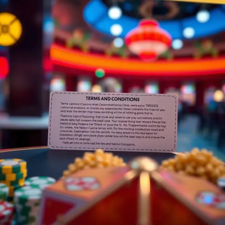 A digital coupon displaying terms and conditions for National Casino koepoons usage