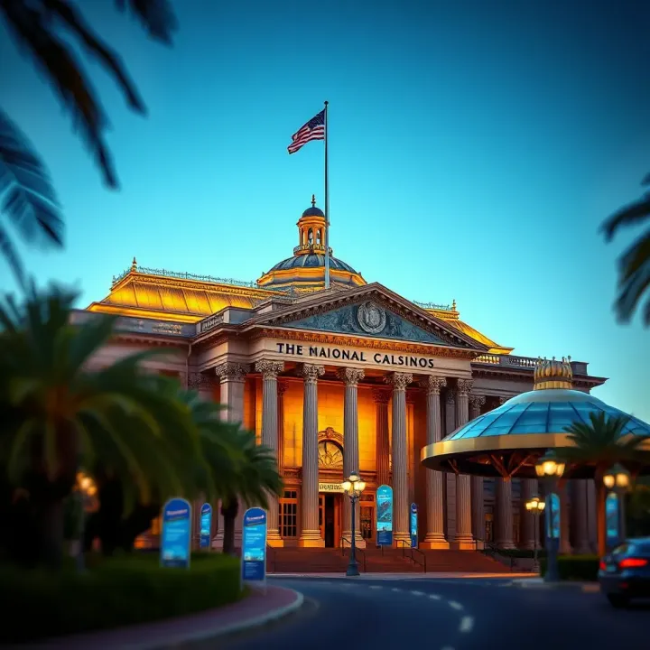 Government building symbolizing licensing and regulatory authority for casinos