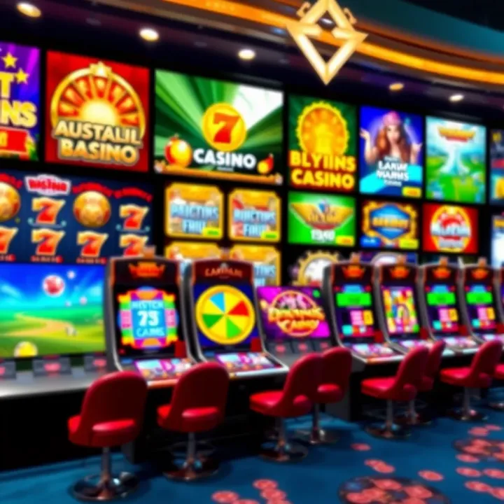 Wide selection of live casino games displayed on a digital interface with Australian theme