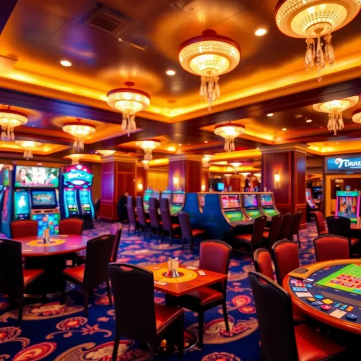 Visual representation of the social and economic impact of casino policies on local communities including economic growth and social debate icons