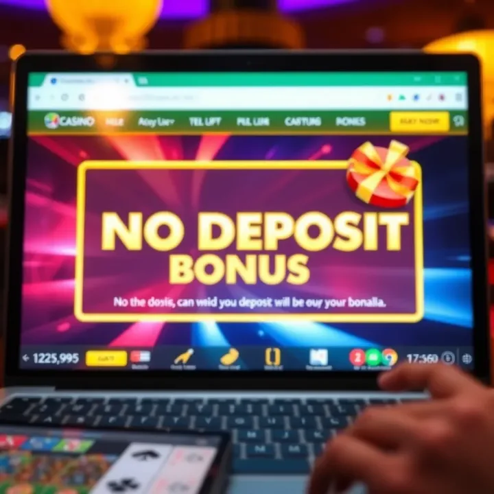 No Deposit Bonus Offer at an Australian Online Casino Illustration of an Australian online casino screen displaying a no deposit bonus offer