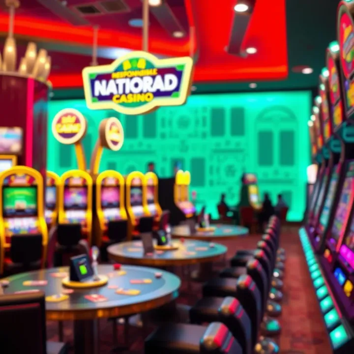 Illustration of a digital casino environment highlighting features of responsible gambling and player support