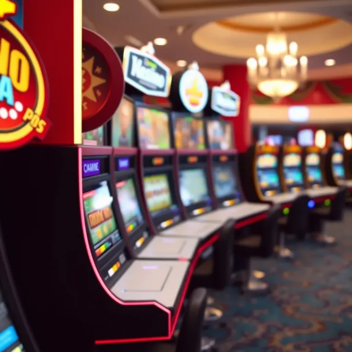 Online casino game selection interface with diverse slot machines and table games visible