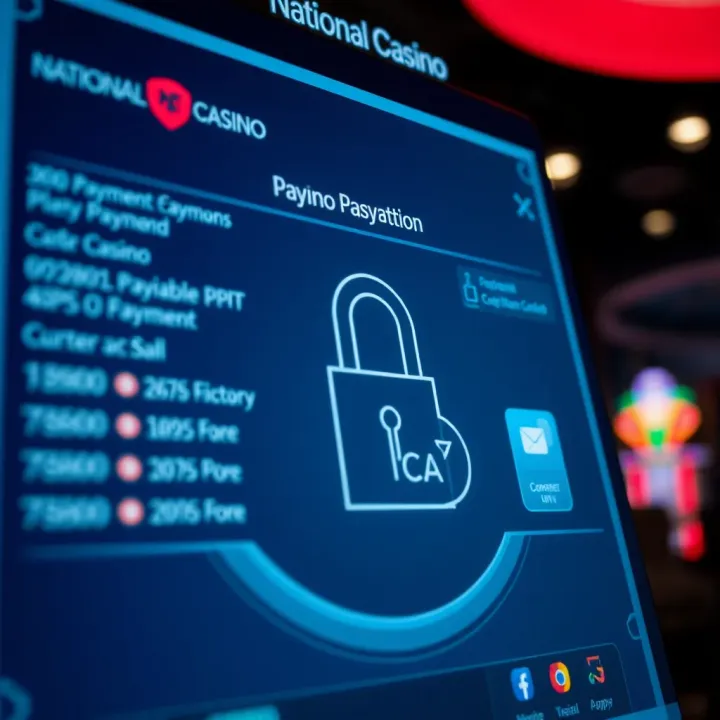 Trusted Payment Methods and Security at National Casino Secure online transaction interface symbolizing reliable payment options and user security at National Casino