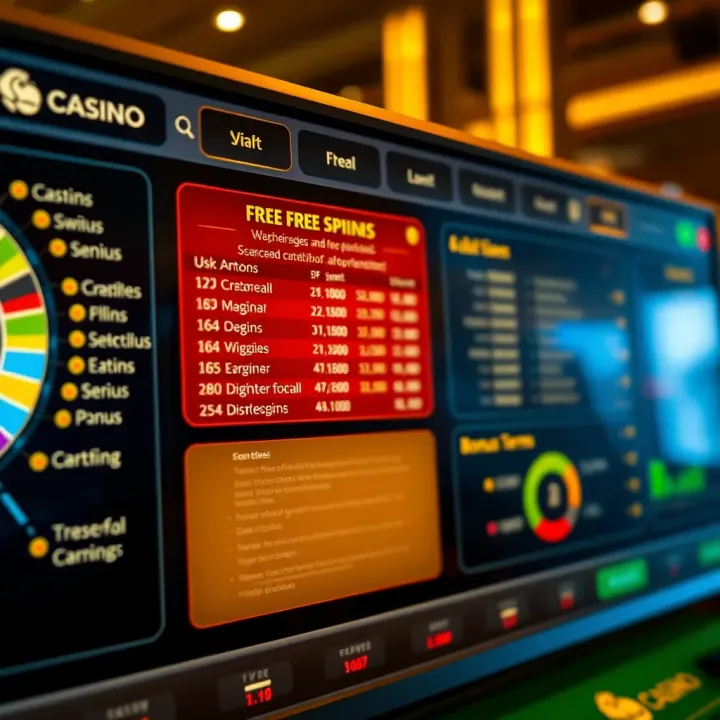 Online casino dashboard showing wagering requirements and bonus terms