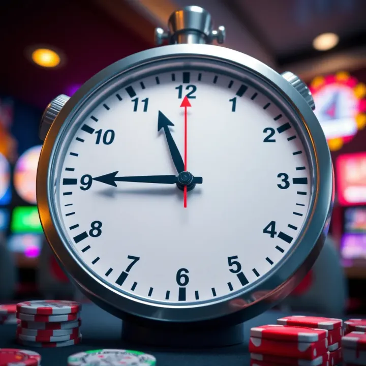 Typical Withdrawal Timeframes in National Online Casinos Clock with arrows symbolizing varying withdrawal wait times